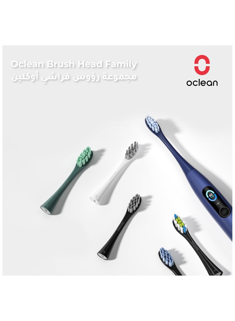 Oclean P1c13 Professional Clean Brush Head (2‑Pack) — Purple — High‑Density DuPont™ Diamond Bristles , Fits All Oclean Electric Toothbrushes - Image 2